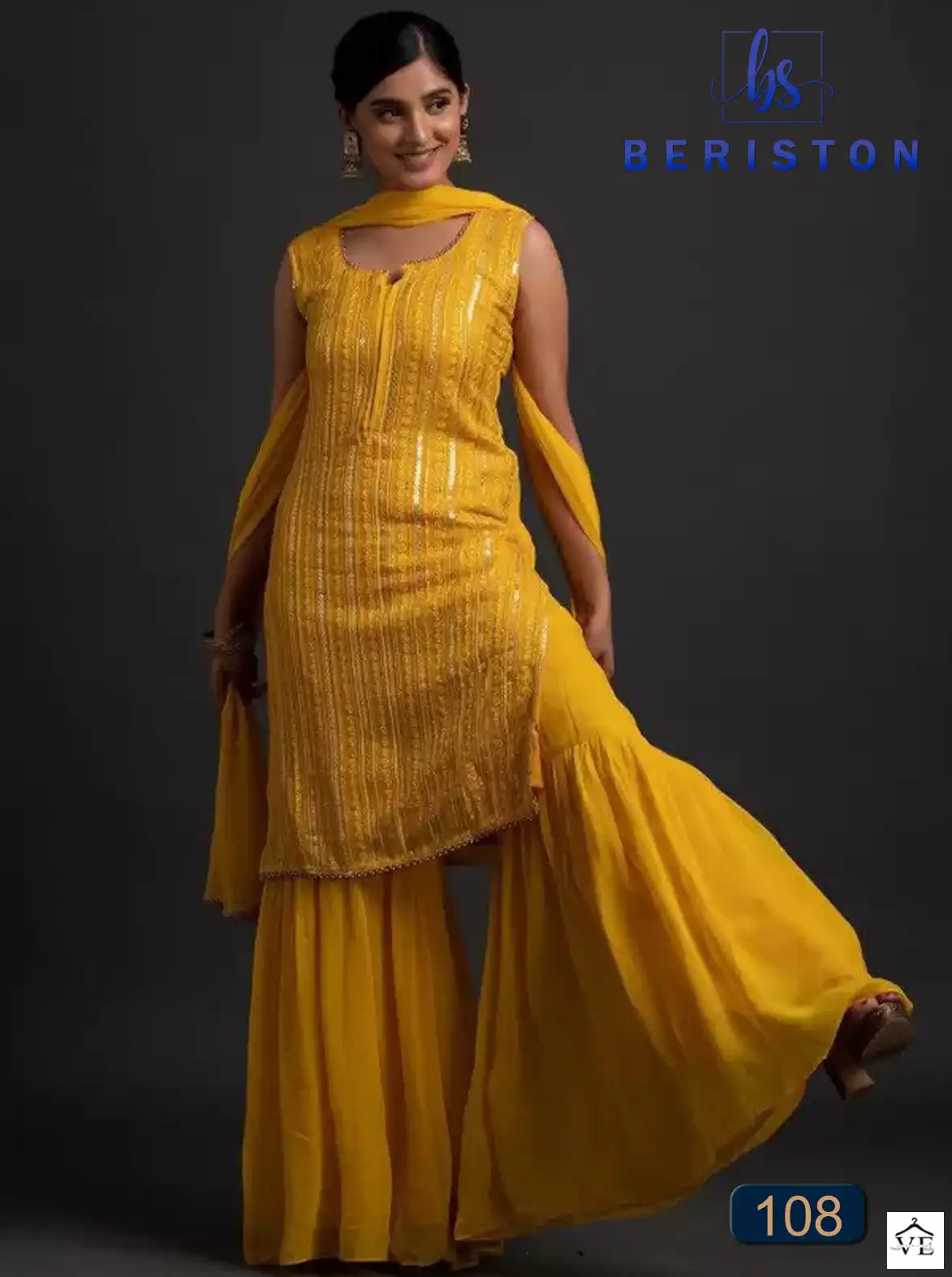 VE BS Vol 1 Georgette Wholesale Readymade Suit Catalog — Wholesale Salwar Suits, MPA wholesale from Surat — view 1