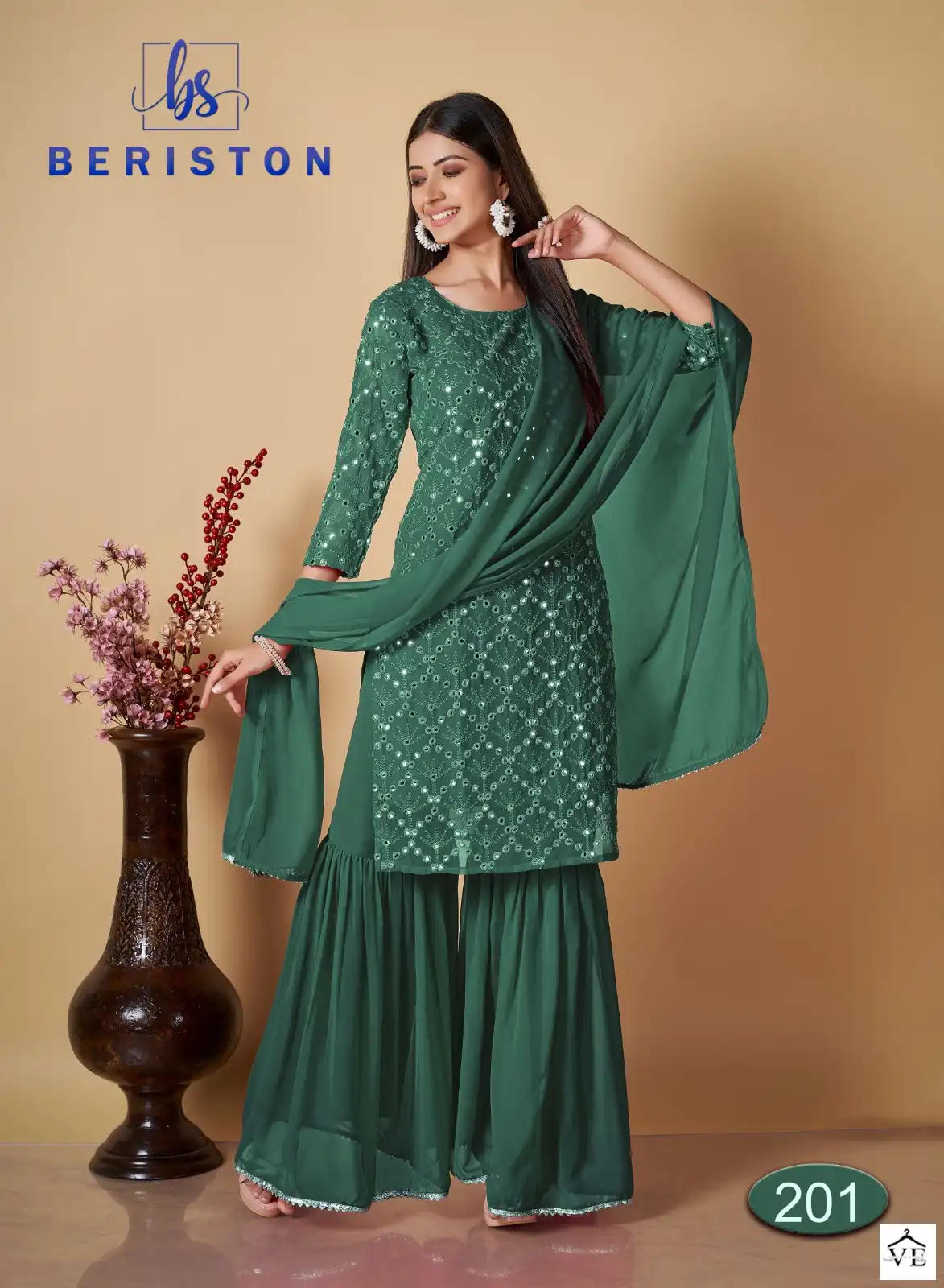 Beriston BS Vol 2 Georgette Wholesale Readymade Suits Catalog — Wholesale Salwar Suits, MPA wholesale from Surat - Gallery Image 5