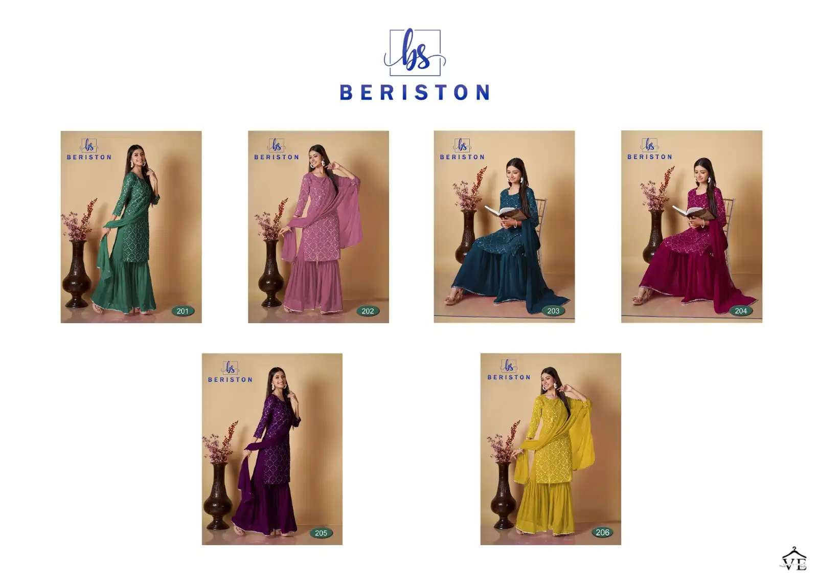 Beriston BS Vol 2 Georgette Wholesale Readymade Suits Catalog — Wholesale Salwar Suits, MPA wholesale from Surat — view 6