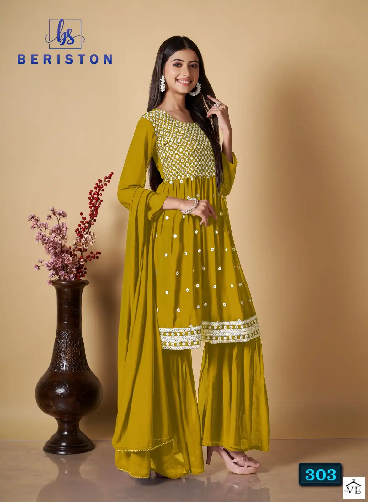 Beriston Bs Vol 3 Georgette Wholesale Readymade Sharara Suits Catalog — Wholesale Salwar Suits, MPA wholesale from Surat - Gallery Image 4
