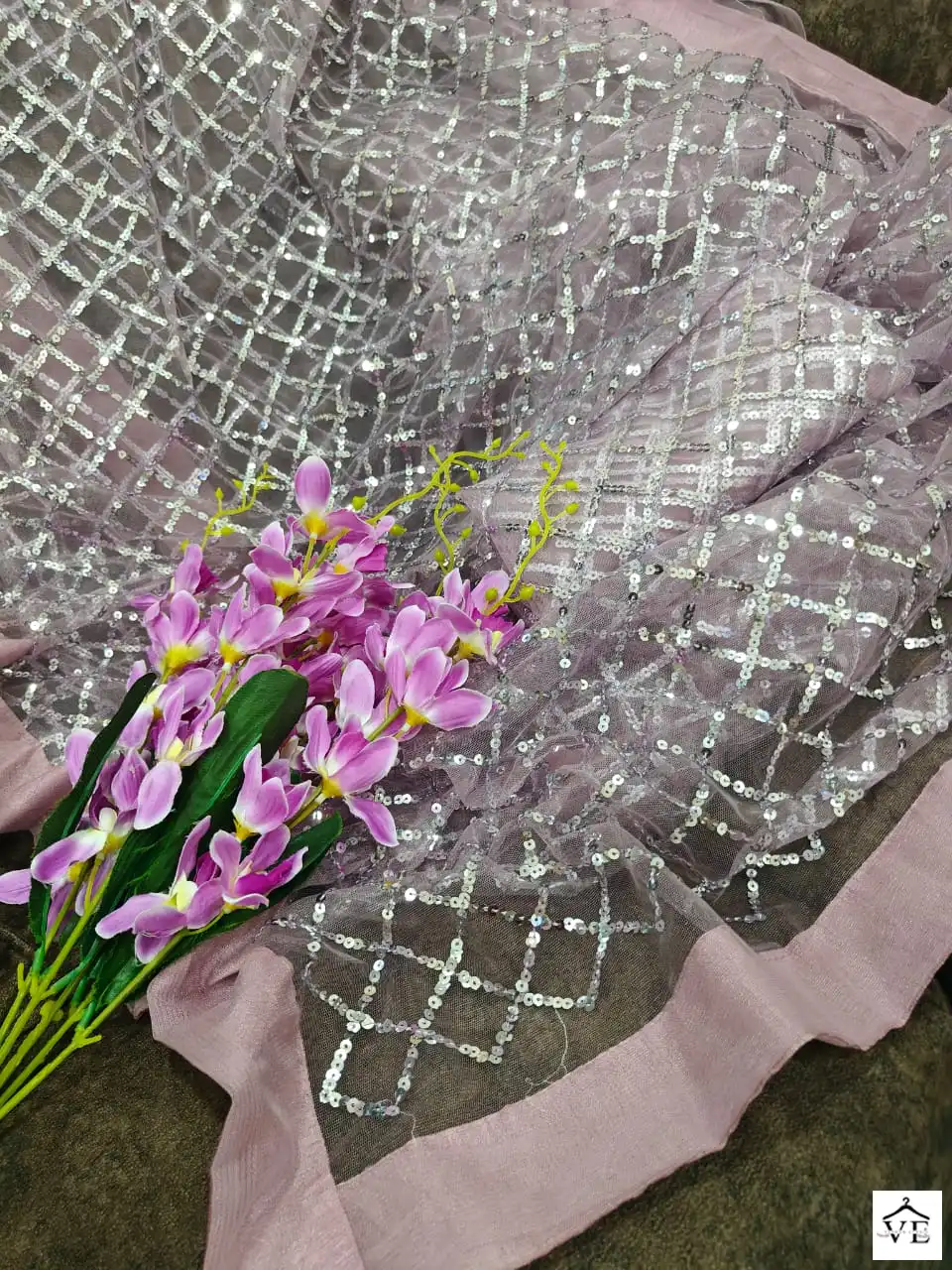 VE BT-3060 Butterfly Soft Net Wholesale Saree — Wholesale Sarees, MPA wholesale from Surat - Gallery Image 3