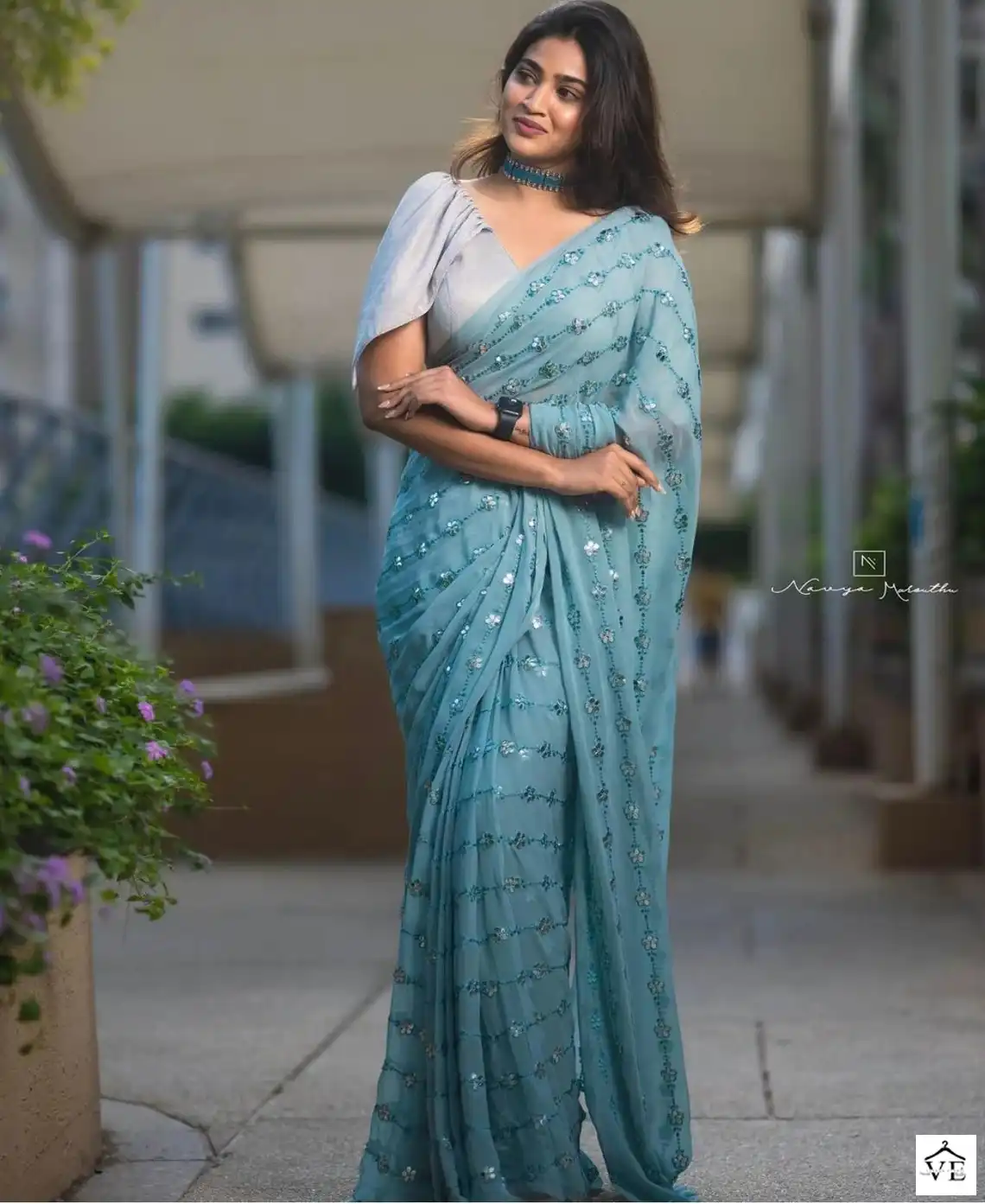 VE BT-350 Georgette Wholesale Fancy Saree — Wholesale Sarees, MPA wholesale from Surat — view 1