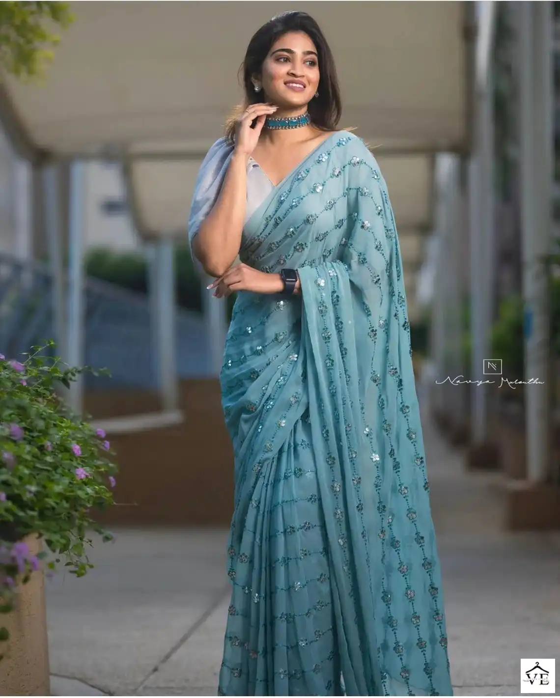 VE BT-350 Georgette Wholesale Fancy Saree — Wholesale Sarees, MPA wholesale from Surat - Gallery Image 3