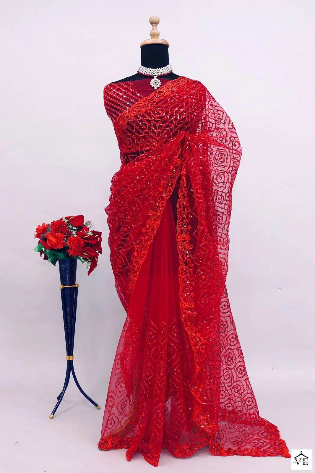 Vardan Ethnic Bt 370 Heavy Nylone Butterfly Net Wholesale Fancy Sarees Catalog — Wholesale Sarees, MPA wholesale from Surat - Gallery Image 3