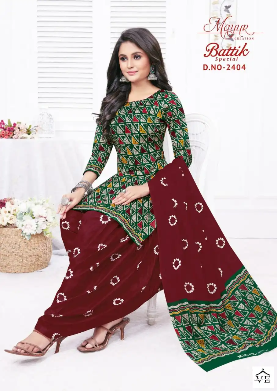 Mayur Batik Vol 24 Cotton Wholesale Salwar Suit Catalog — Wholesale Salwar Suits, Mayur Dress wholesale from Surat - Gallery Image 10