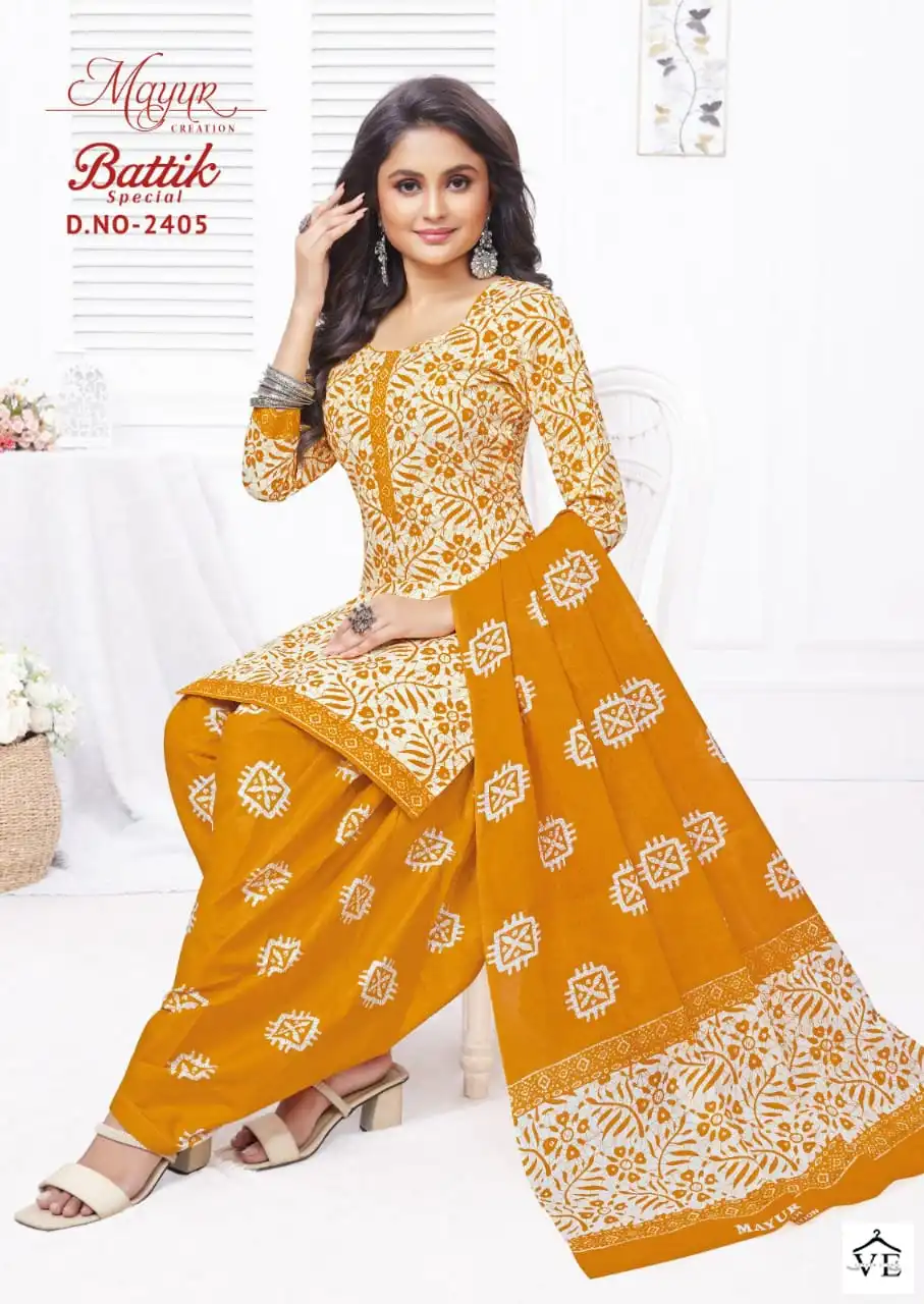 Mayur Batik Vol 24 Cotton Wholesale Salwar Suit Catalog — Wholesale Salwar Suits, Mayur Dress wholesale from Surat - Gallery Image 3