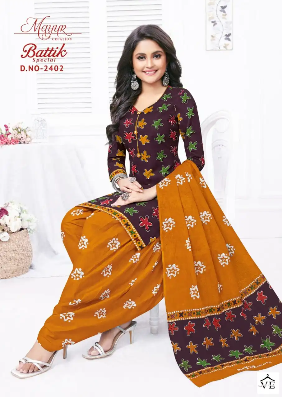 Mayur Batik Vol 24 Cotton Wholesale Salwar Suit Catalog — Wholesale Salwar Suits, Mayur Dress wholesale from Surat - Gallery Image 5