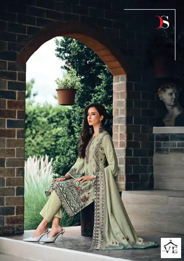 Deepsy Suits Bin Saeed Lawn 5 Pure Cotton Wholesale Pakistani Suit Catalog — Wholesale Salwar Suits, MPA wholesale from Surat - Gallery Image 9