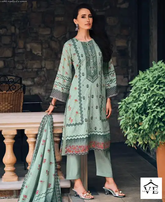Deepsy Suits Bin Saeed Lawn 5 Pure Cotton Wholesale Pakistani Suit Catalog — Wholesale Salwar Suits, MPA wholesale from Surat — view 1