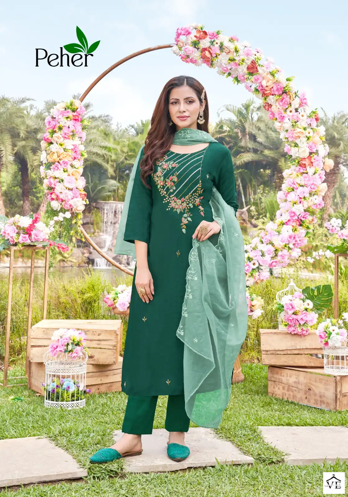 Vivils Blossom Vol 3 Modal Silk Wholesale Readymade Suits Catalog — Wholesale Salwar Suits, MPA wholesale from Surat - Gallery Image 5