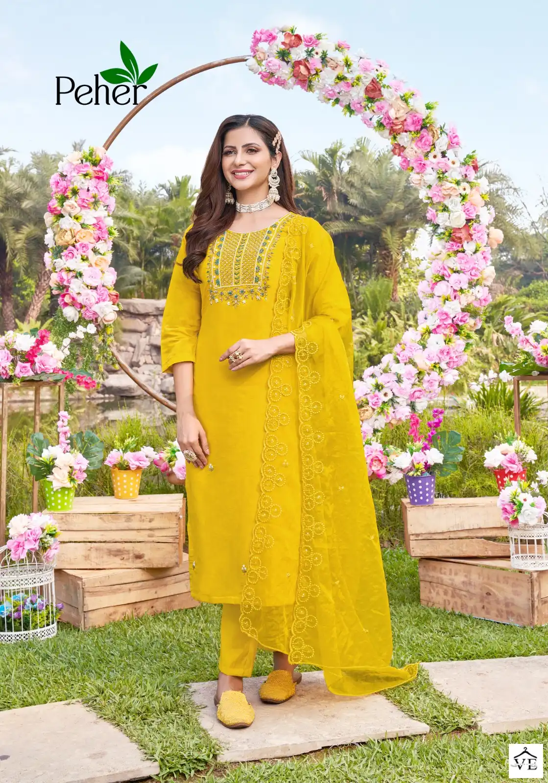 Vivils Blossom Vol 3 Modal Silk Wholesale Readymade Suits Catalog — Wholesale Salwar Suits, MPA wholesale from Surat - Gallery Image 2
