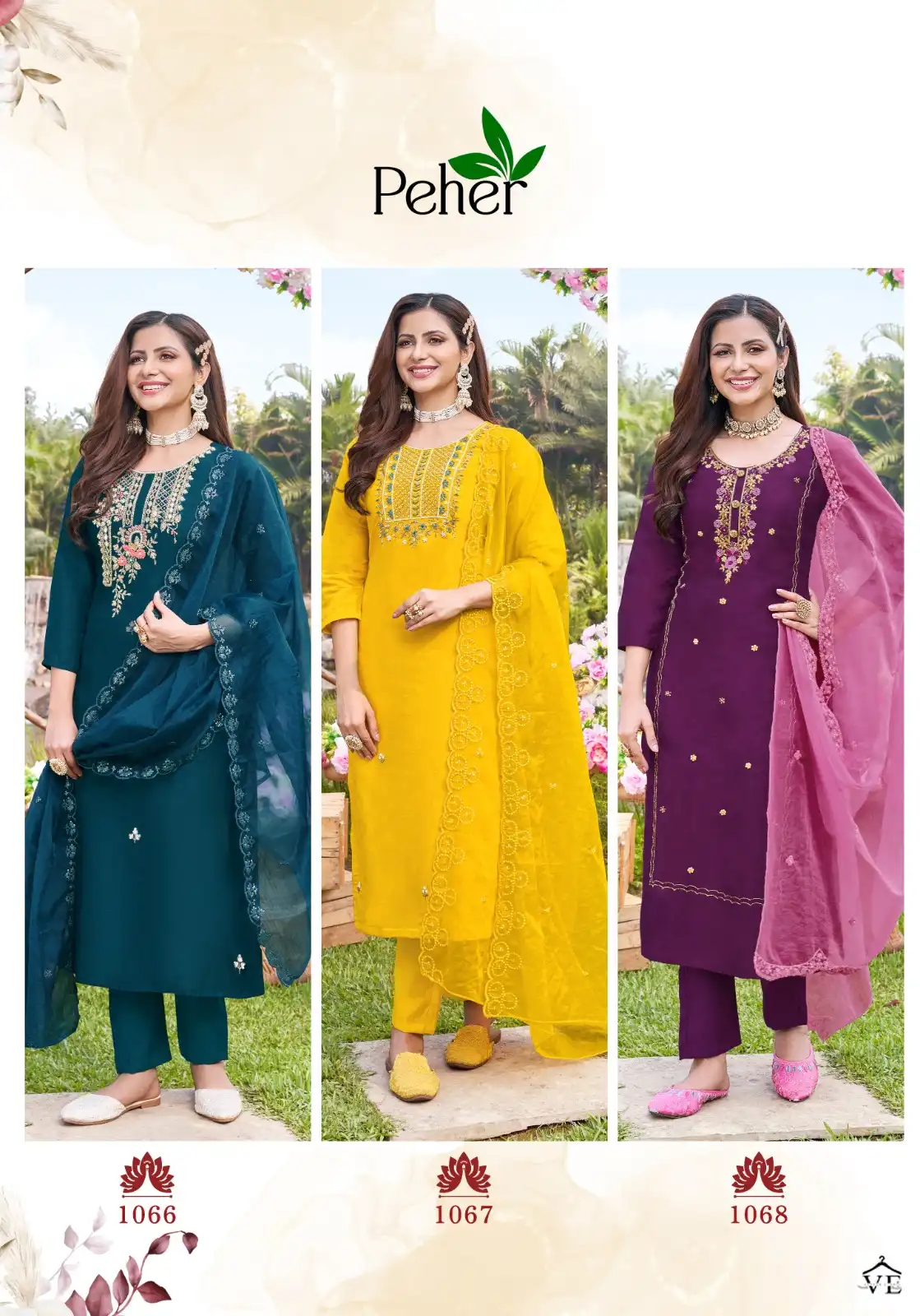 Vivils Blossom Vol 3 Modal Silk Wholesale Readymade Suits Catalog — Wholesale Salwar Suits, MPA wholesale from Surat - Gallery Image 6