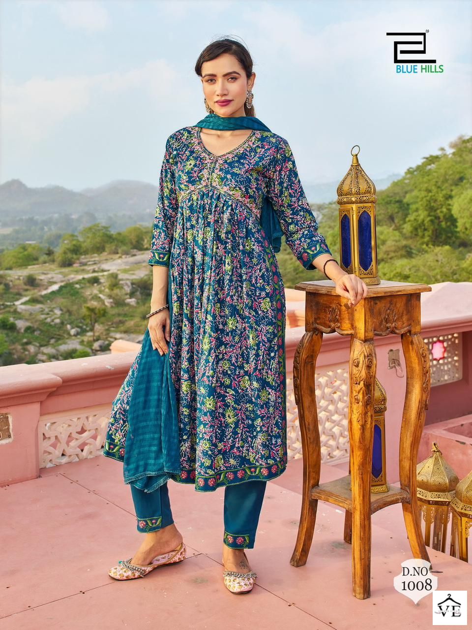 Blue Hills Bollywood Tikka Rayon Wholesale Readymade Suits Catalog — Wholesale Salwar Suits, MPA wholesale from Surat - Gallery Image 3