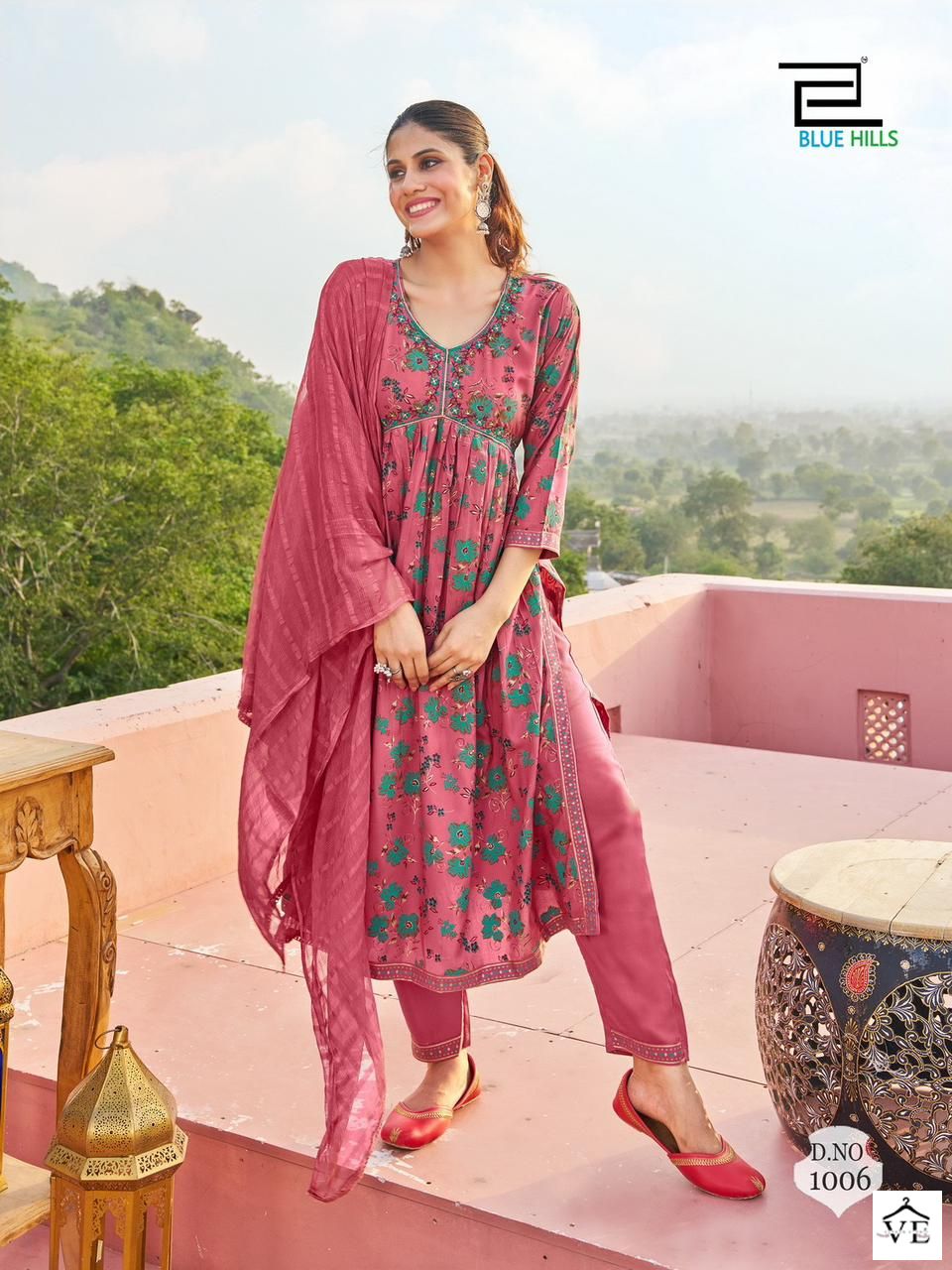 Blue Hills Bollywood Tikka Rayon Wholesale Readymade Suits Catalog — Wholesale Salwar Suits, MPA wholesale from Surat - Gallery Image 4