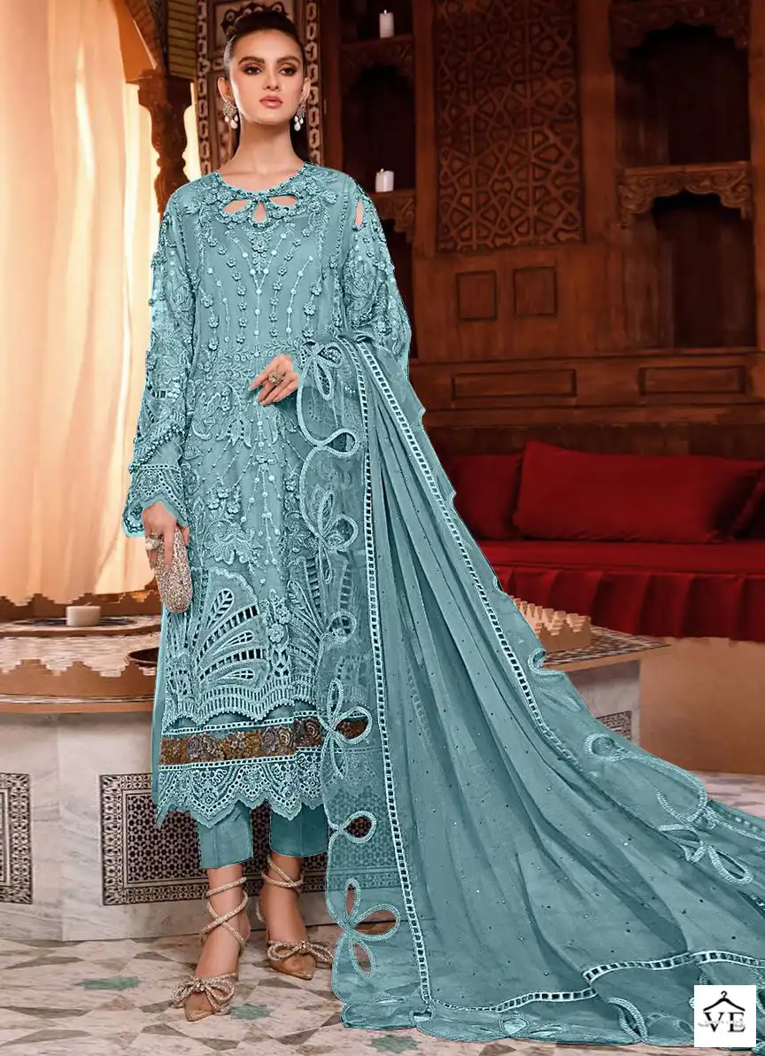 Fepic C-1288 Organza Wholesale Pakistani Suit Catalog — Wholesale Salwar Suits, MPA wholesale from Surat — view 1