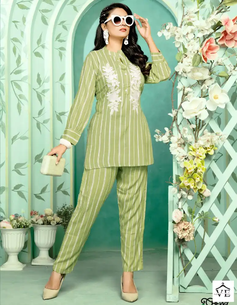 Nish Cherry Rayon Wholesale Top With Pant Cord Sets Catalog — Wholesale Kurtis, MPA wholesale from Surat — view 1