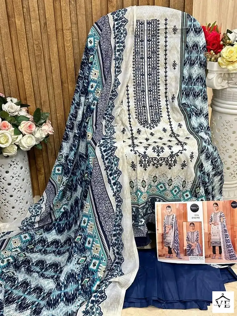 Mehboob Tex Chevron Luxury Lawn Collection Vol 1112 Lawn Cotton Wholesale Pakistani Suit — Wholesale Salwar Suits, MPA wholesale from Surat — Photo 3