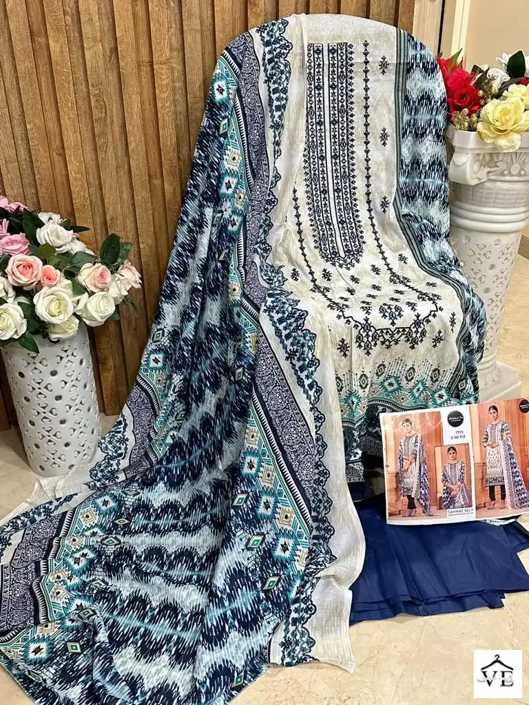 Mehboob Tex Chevron Luxury Lawn Collection Vol 1112 Lawn Cotton Wholesale Pakistani Suit — Wholesale Salwar Suits, MPA wholesale from Surat — Photo 4