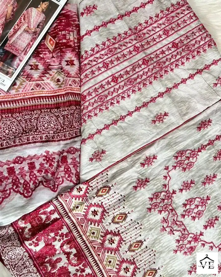 Mehboob Tex Chevron Luxury Lawn Collection Vol 1117 Lawn Cotton Wholesale Pakistani Suit — Wholesale Salwar Suits, MPA wholesale from Surat - Gallery Image 2