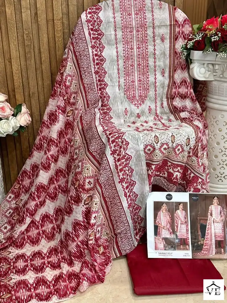 Mehboob Tex Chevron Luxury Lawn Collection Vol 1117 Lawn Cotton Wholesale Pakistani Suit — Wholesale Salwar Suits, MPA wholesale from Surat - Gallery Image 3