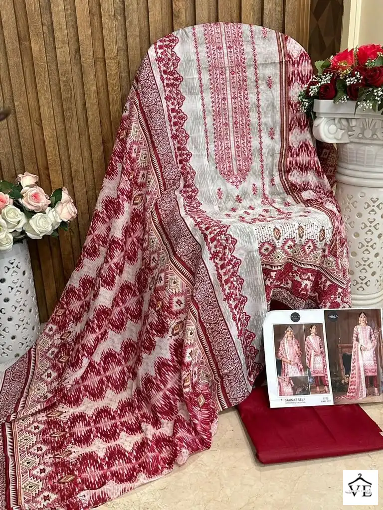 Mehboob Tex Chevron Luxury Lawn Collection Vol 1117 Lawn Cotton Wholesale Pakistani Suit — Wholesale Salwar Suits, MPA wholesale from Surat - Gallery Image 4