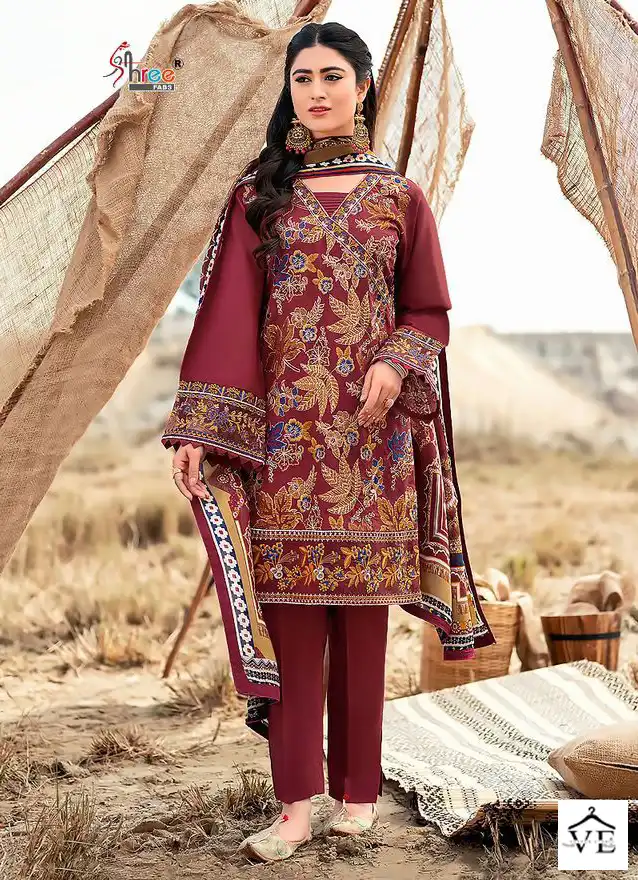 Shree Fabs Chevron Luxury Lawn Collection Vol 17 Lawn Cotton Wholesale Designer Pakistani Salwar Suit Catalog — Wholesale Salwar Suits, MPA wholesale from Surat - Gallery Image 4