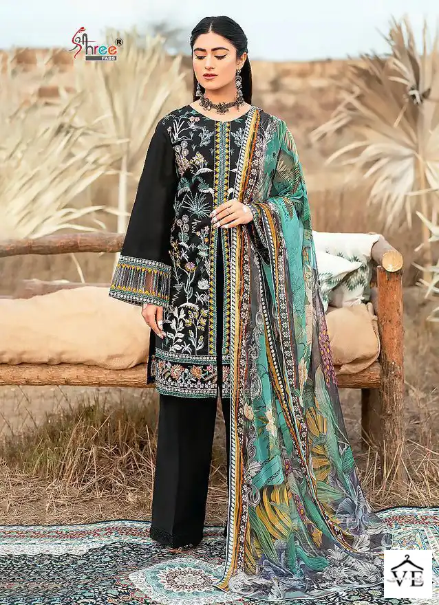 Shree Fabs Chevron Luxury Lawn Collection Vol 17 Lawn Cotton Wholesale Designer Pakistani Salwar Suit Catalog — Wholesale Salwar Suits, MPA wholesale from Surat — view 1