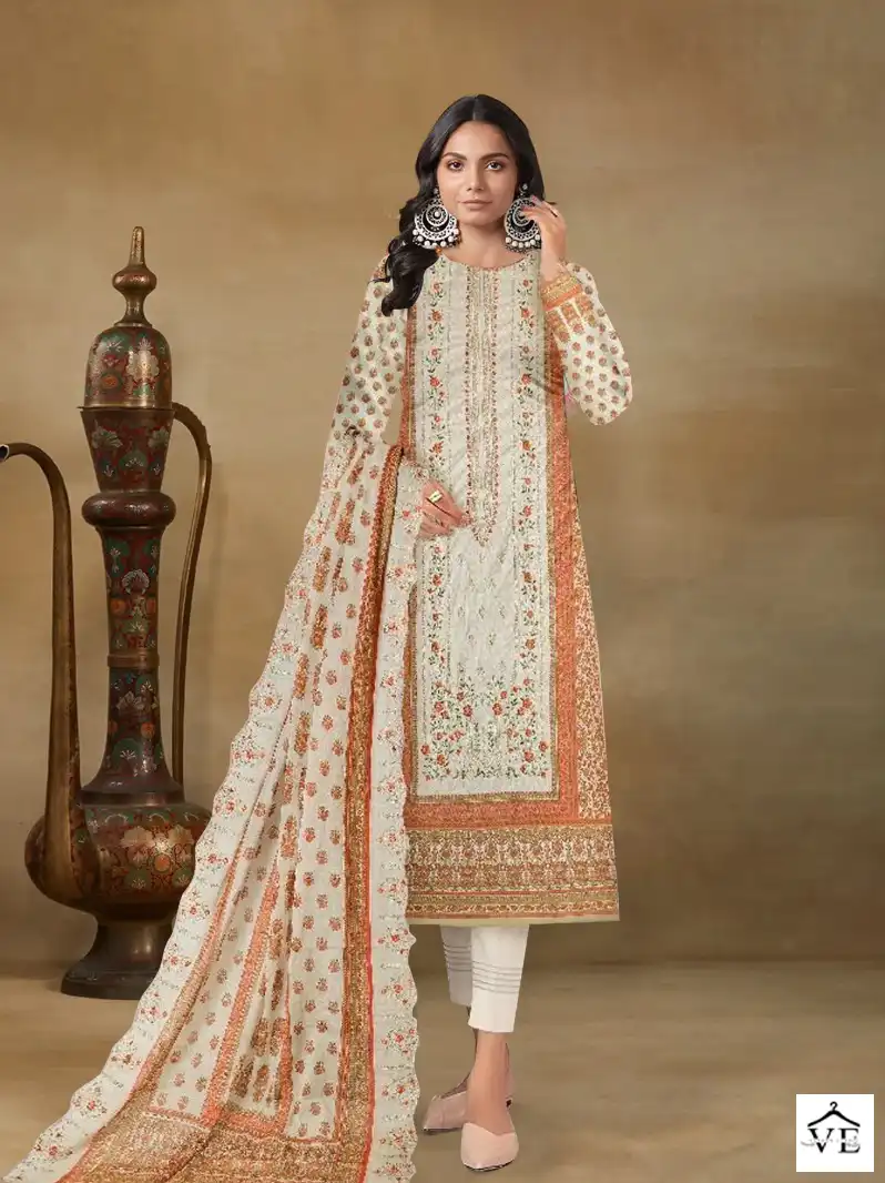 Sharaddha Mahgul Chevron Vol 1 Lawn Cotton Wholesale Pakistani Suit Catalog — Wholesale Salwar Suits, MPA wholesale from Surat - Gallery Image 4