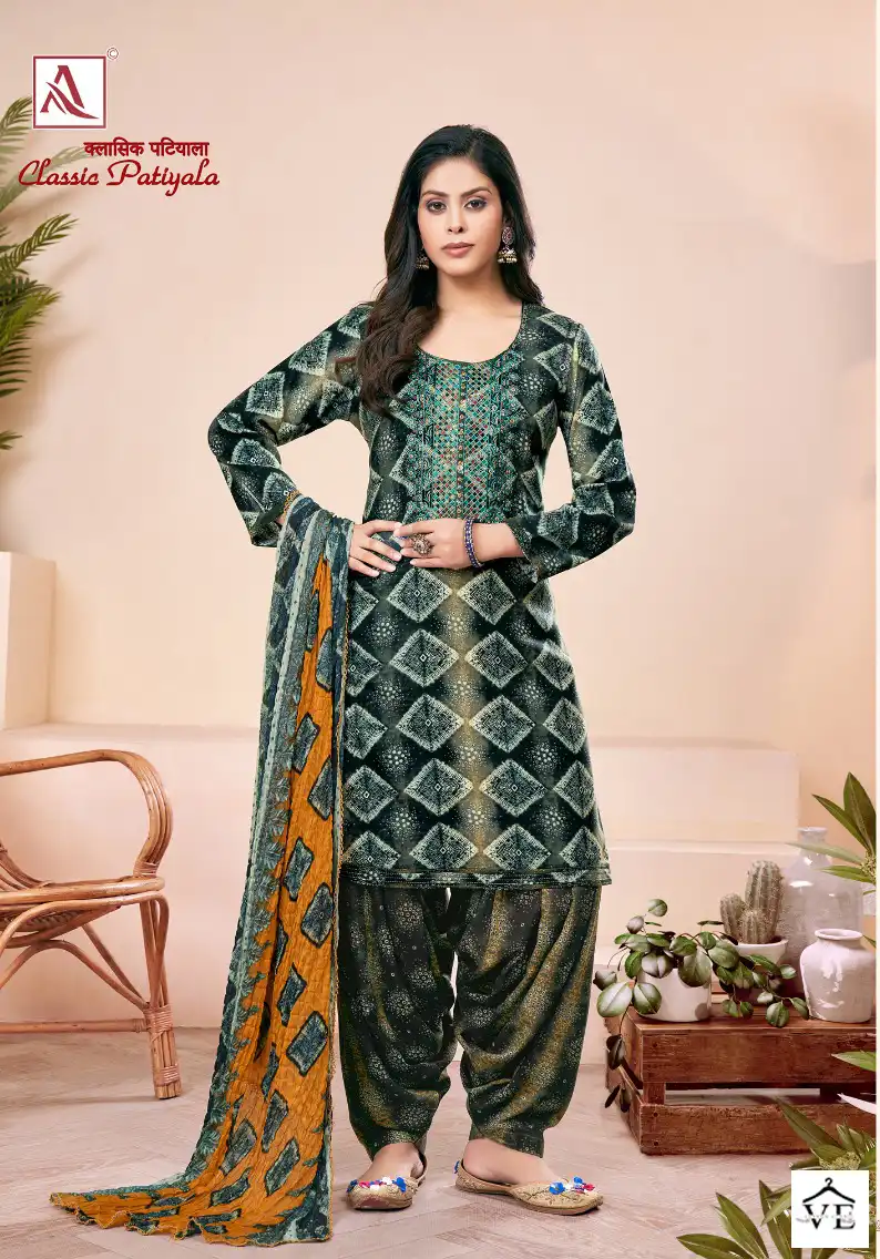 Alok Suits Classic Patiyala Viscose Wholesale Fancy Swarovski Work Salwar Suit Catalog — Wholesale Salwar Suits, MPA wholesale from Surat - Gallery Image 2