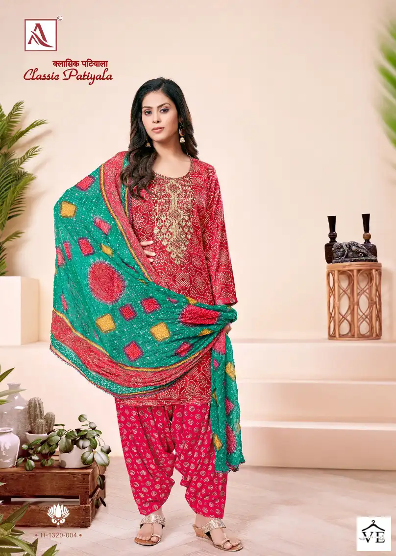 Alok Suits Classic Patiyala Viscose Wholesale Fancy Swarovski Work Salwar Suit Catalog — Wholesale Salwar Suits, MPA wholesale from Surat - Gallery Image 6
