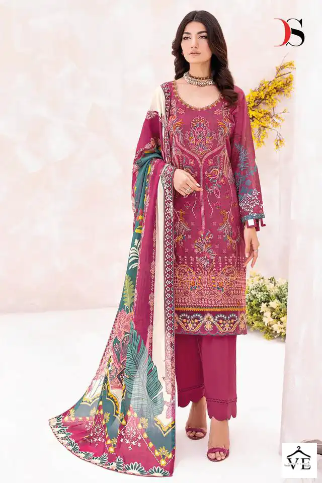 Deepsy Suits Cheveron Lawn Vol 8 Cotton Wholesale Pakistani Salwar Suit Catalog — Wholesale Salwar Suits, MPA wholesale from Surat — view 2