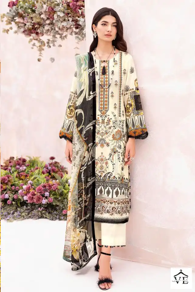 Deepsy Suits Cheveron Lawn 8 Pure Cotton Wholesale Pakistani Salwar Suit Catalog — Wholesale Salwar Suits, MPA wholesale from Surat - Gallery Image 3