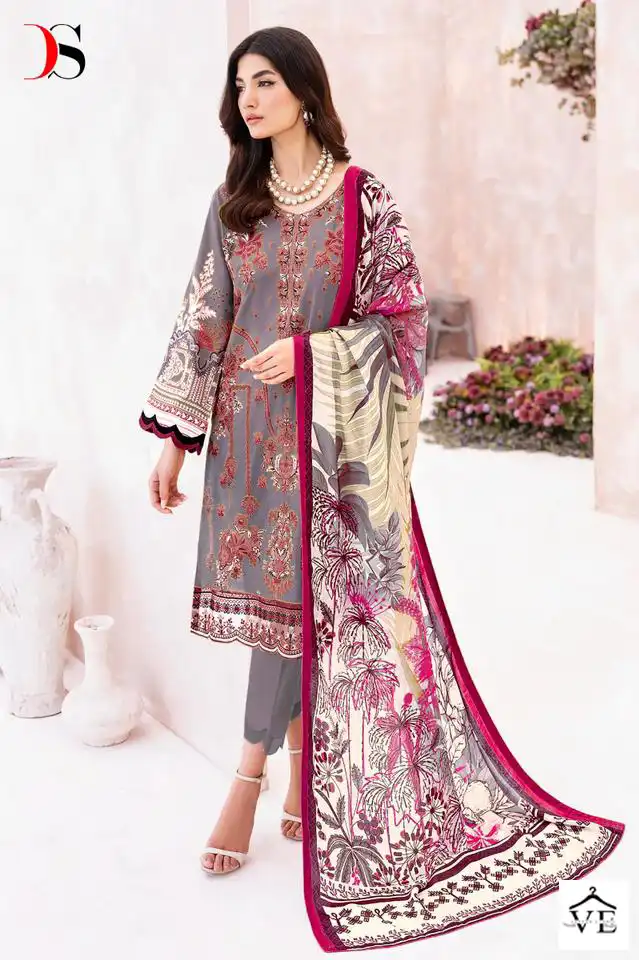 Deepsy Suits Cheveron Lawn Vol 8 Cotton Wholesale Pakistani Salwar Suit Catalog — Wholesale Salwar Suits, MPA wholesale from Surat — view 6