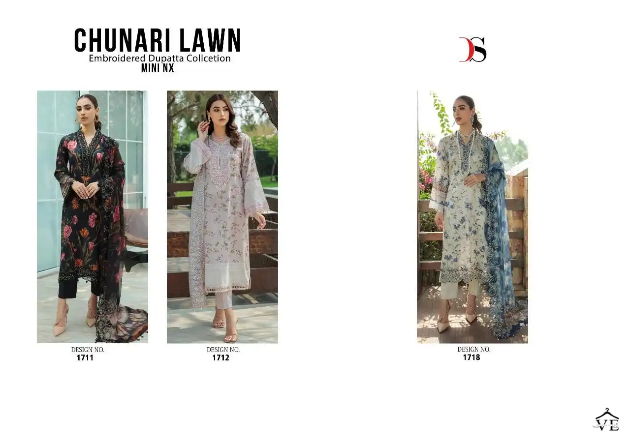 Deepsy Suits Chunari Lawn Mini Nx Pure Cotton Wholesale Pakistani Salwar Suit Catalog — Wholesale Salwar Suits, MPA wholesale from Surat — view 7