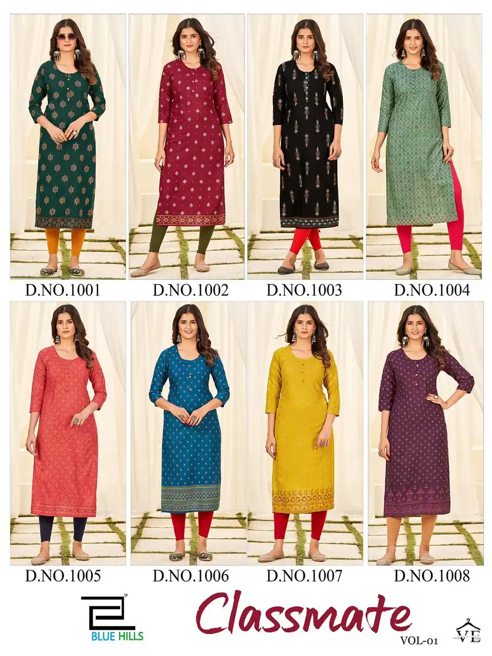 Blue Hills Classmate Vol-1 Rayon 14Kg Wholesale Kurti Catalog — Wholesale Kurtis, MPA wholesale from Surat — view 9