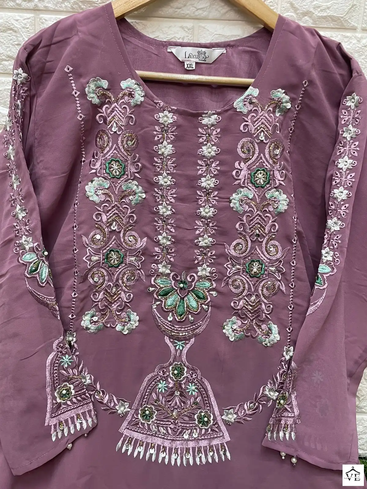 Laxuria 1254 Faux Georgette Wholesale Readymade Pakistani Suits Catalog — Wholesale Salwar Suits, MPA wholesale from Surat - Gallery Image 5