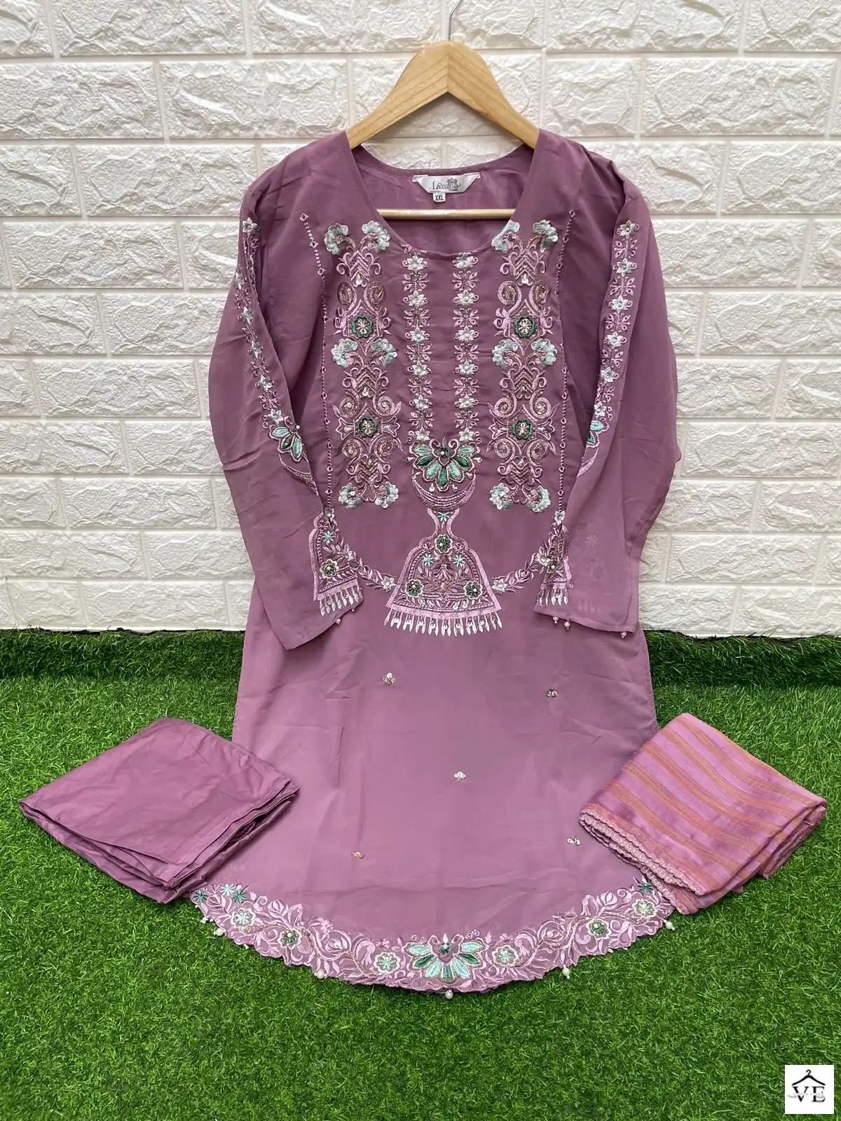 Laxuria 1254 Faux Georgette Wholesale Readymade Pakistani Suits Catalog — Wholesale Salwar Suits, MPA wholesale from Surat - Gallery Image 6