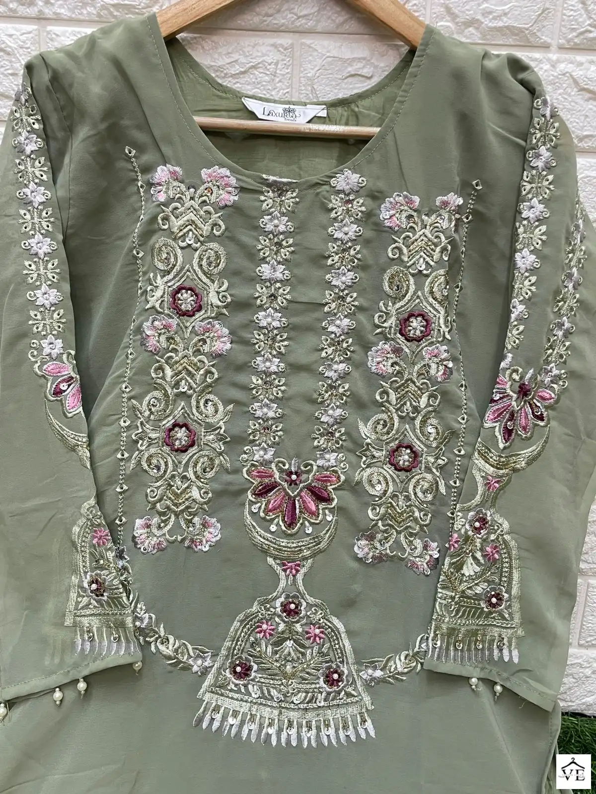 Laxuria 1254 Faux Georgette Wholesale Readymade Pakistani Suits Catalog — Wholesale Salwar Suits, MPA wholesale from Surat - Gallery Image 2