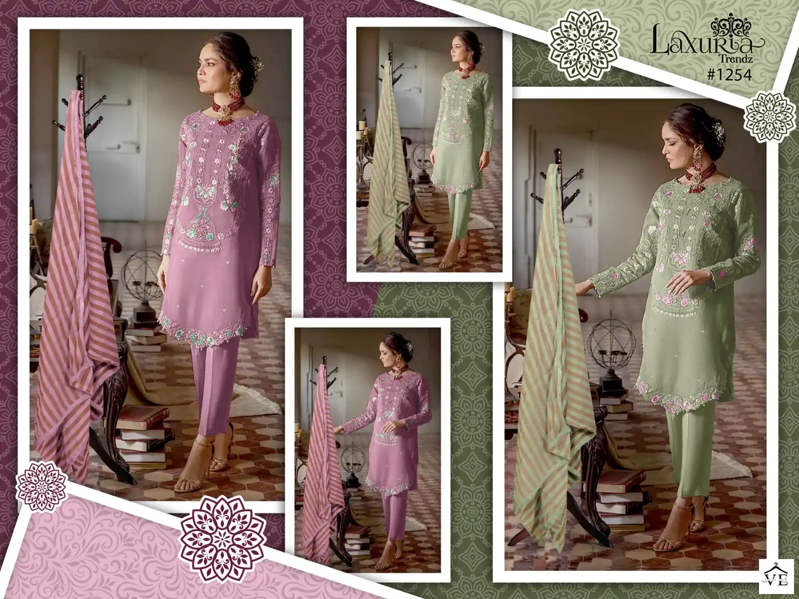 Laxuria 1254 Faux Georgette Wholesale Readymade Pakistani Suits Catalog — Wholesale Salwar Suits, MPA wholesale from Surat — view 7