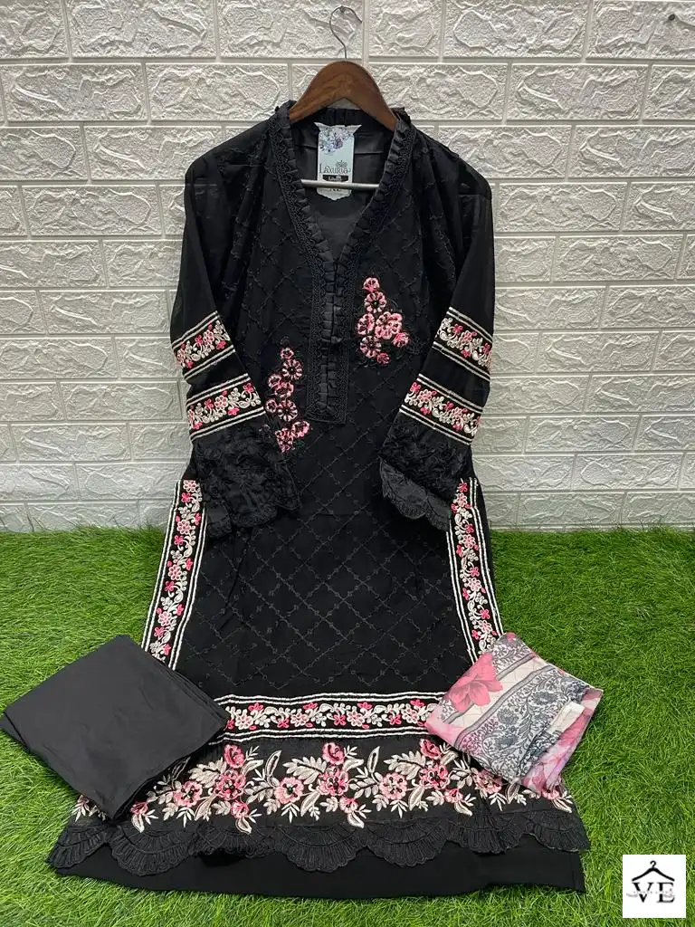 Laxuria D No 1281 Georgette Wholesale Pakistani Readymade Salwar Suit Catalog — Wholesale Salwar Suits, MPA wholesale from Surat — view 3