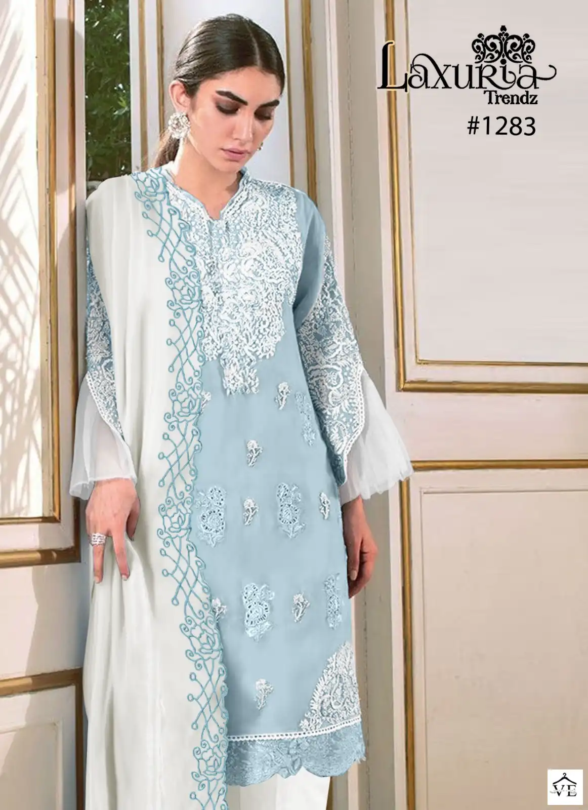 Laxuria D No 1283 Georgette Wholesale Pakistani Readymade Salwar Suit Catalog — Wholesale Salwar Suits, MPA wholesale from Surat - Gallery Image 2