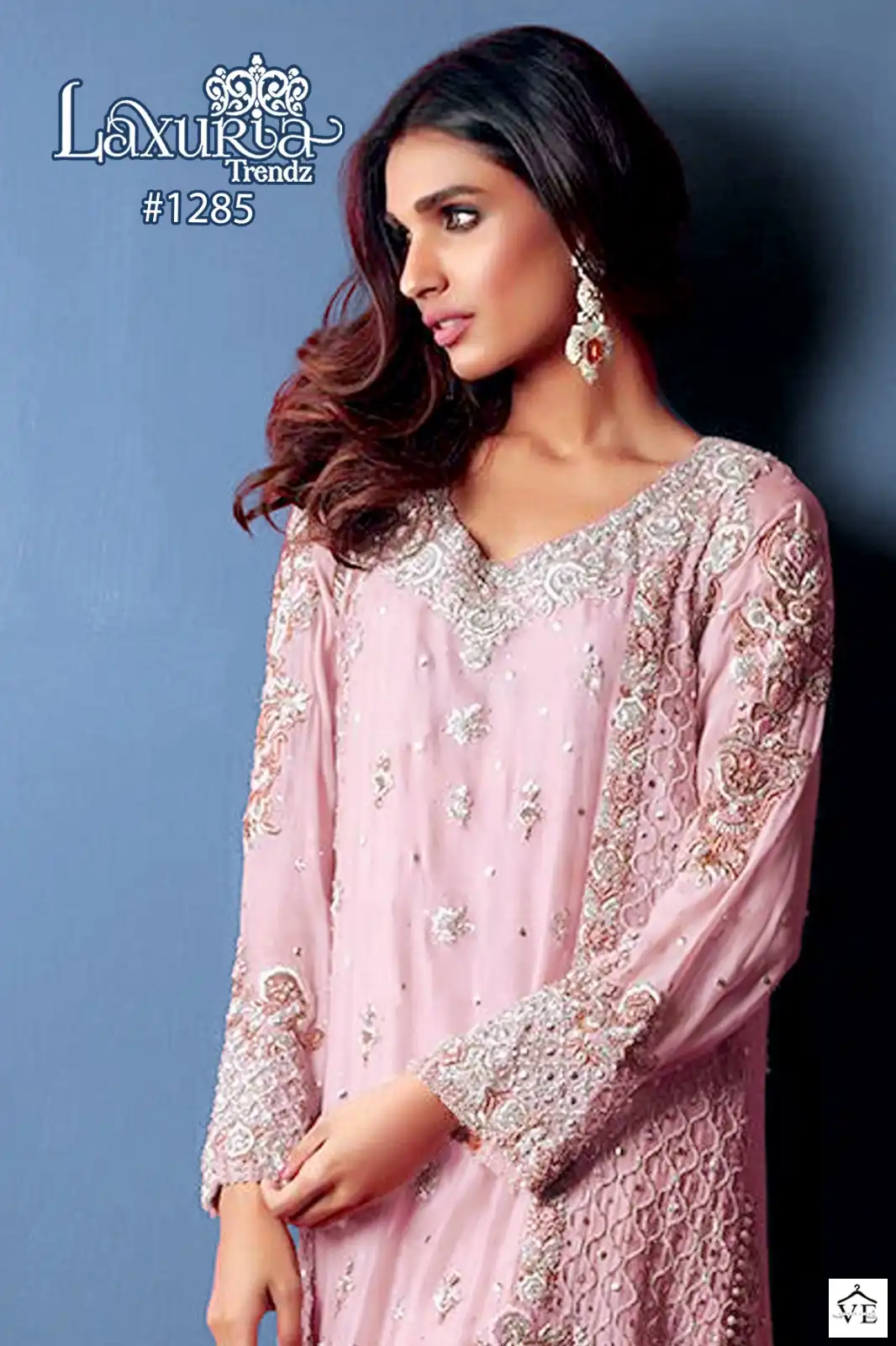 Laxuria Trendz 1285 Faux Georgette Wholesale Pakistani Readymade Suit — Wholesale Salwar Suits, MPA wholesale from Surat — view 3