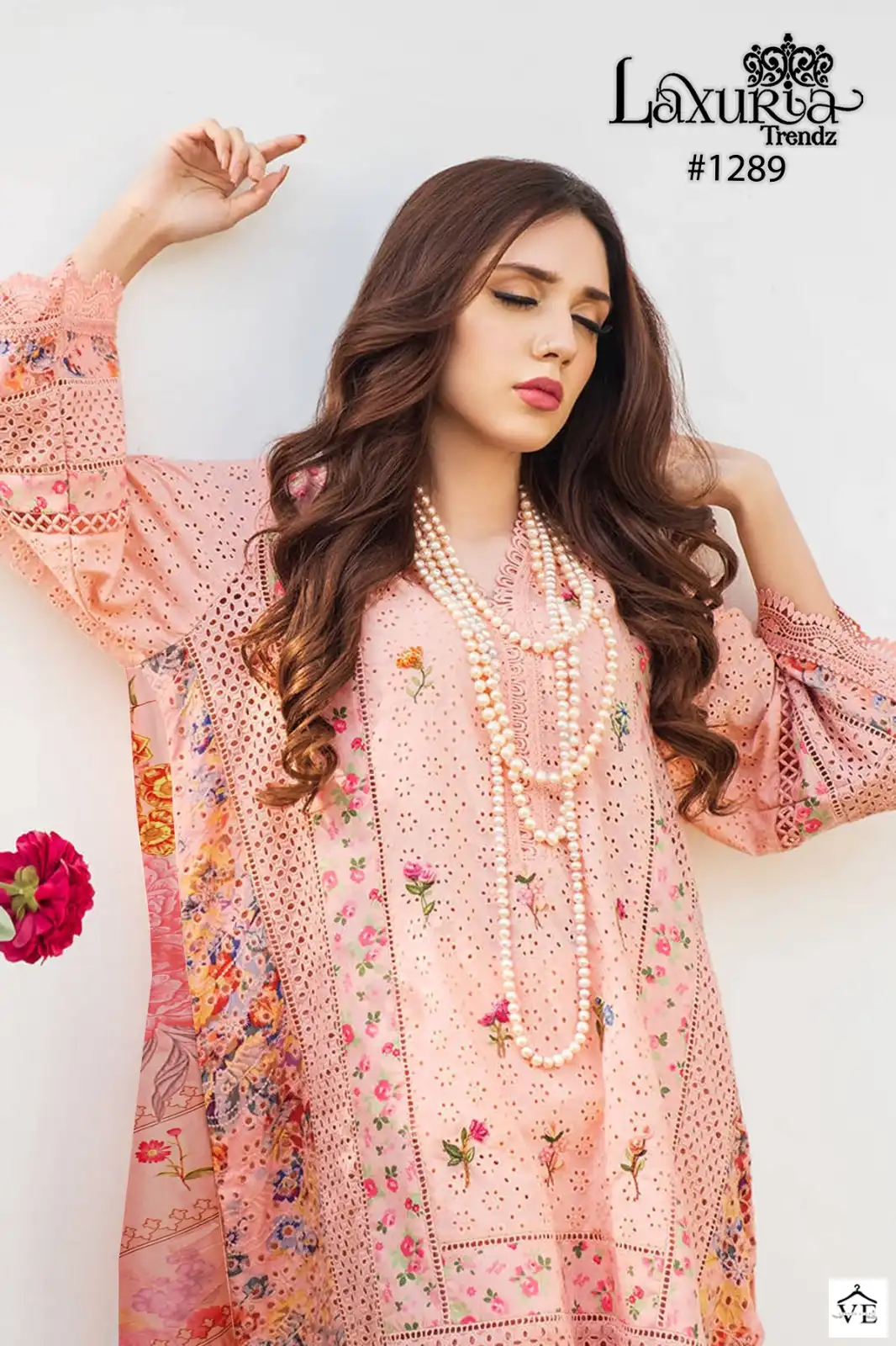Laxuria Trendz 1289 Cambric Cotton Wholesale Pakistani Readymade Suit — Wholesale Salwar Suits, MPA wholesale from Surat — view 4
