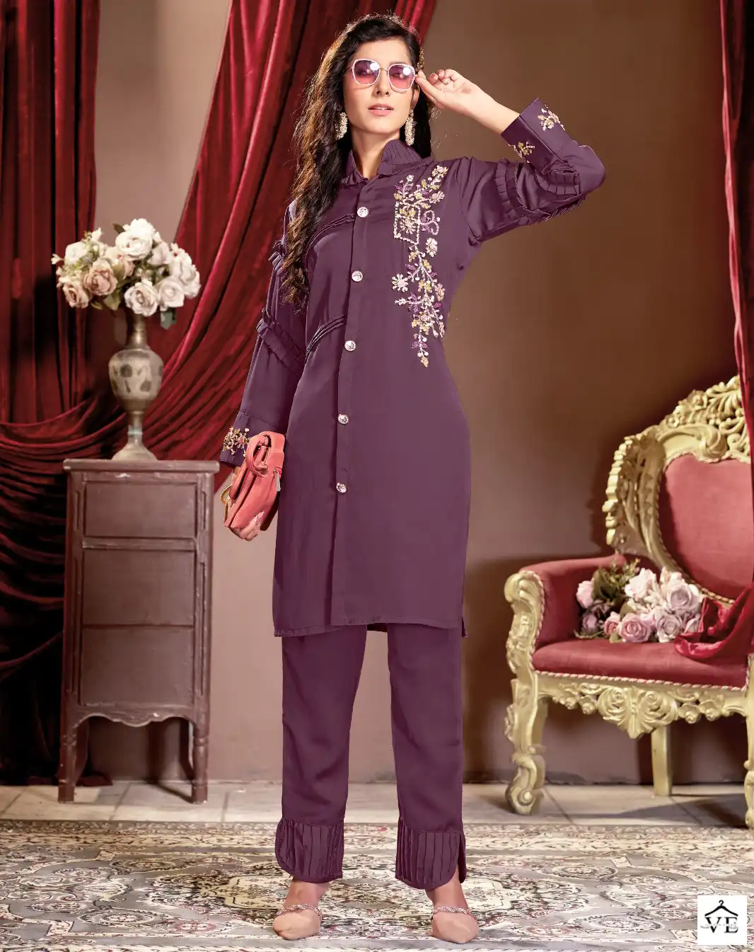 Laxuria D No 1292 Satin Wholesale Pakistani Kurti With Pant Catalog — Wholesale Kurtis, MPA wholesale from Surat — view 1