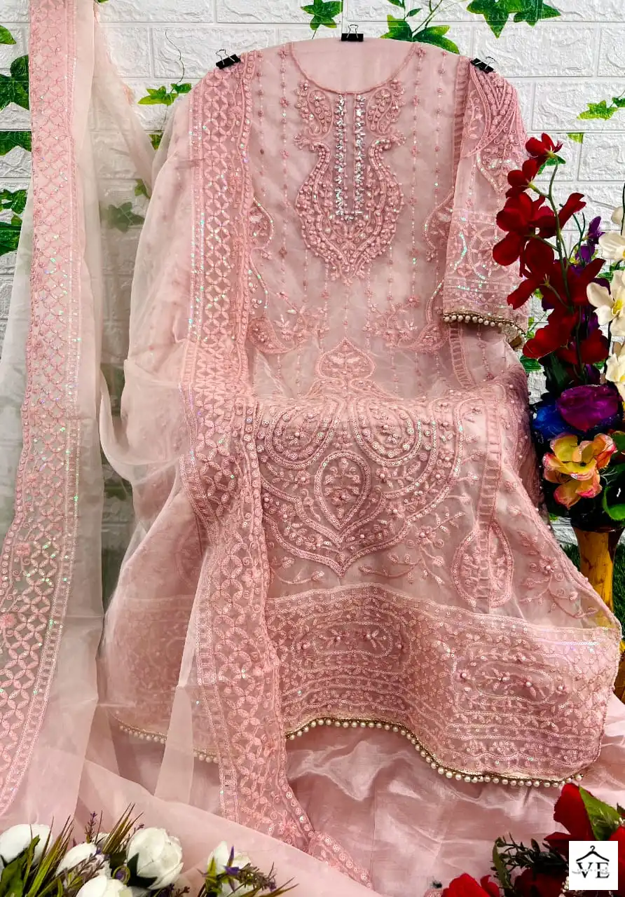 Dinsaa 211 Organza Wholesale Pakistani Suit Catalog — Wholesale Salwar Suits, MPA wholesale from Surat - Gallery Image 2
