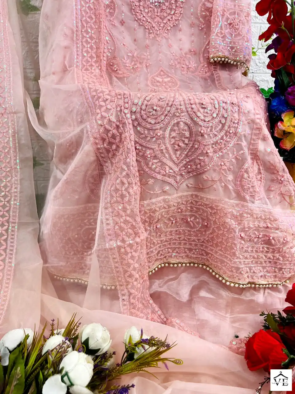 Dinsaa 211 Organza Wholesale Pakistani Suit Catalog — Wholesale Salwar Suits, MPA wholesale from Surat - Gallery Image 4