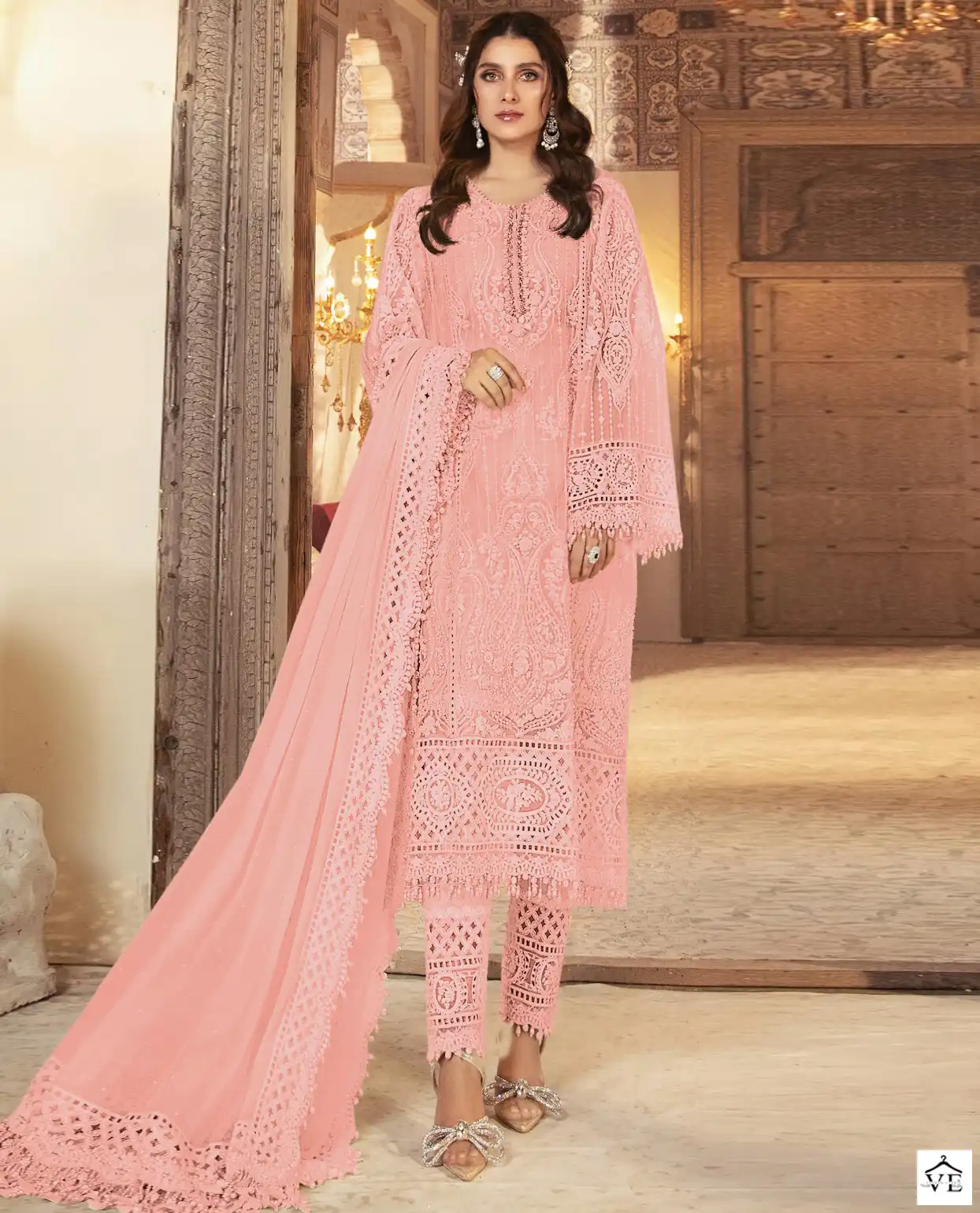 Dinsaa 211 Organza Wholesale Pakistani Suit Catalog — Wholesale Salwar Suits, MPA wholesale from Surat — view 1