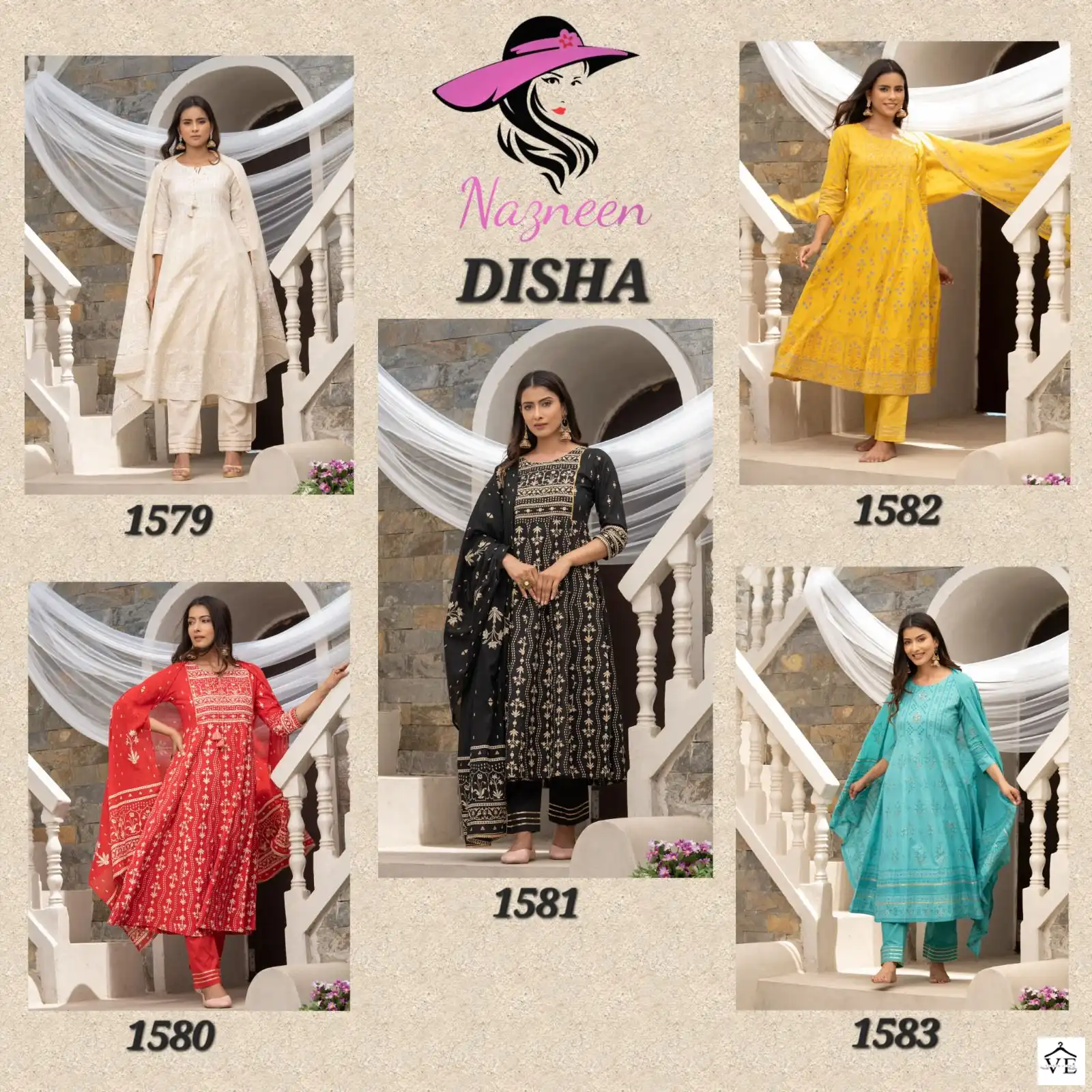 Nazneen Disha Cotton Cambric Wholesale Designer Readymade Salwar Suit Catalog — Wholesale Salwar Suits, MPA wholesale from Surat — view 6