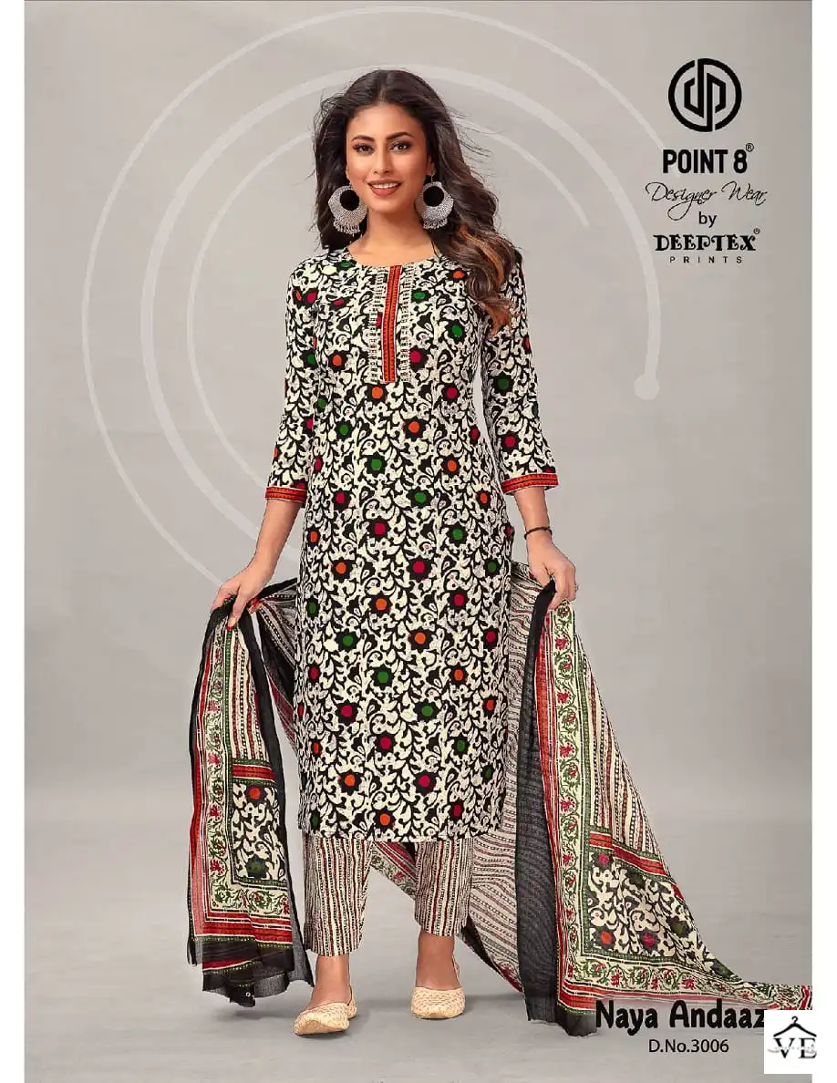 Deeptex Naya Andaaz Vol-3 Pure Cotton Wholesale Readymade Suit Catalog — Wholesale Salwar Suits, Deeptex wholesale from Surat - Gallery Image 2