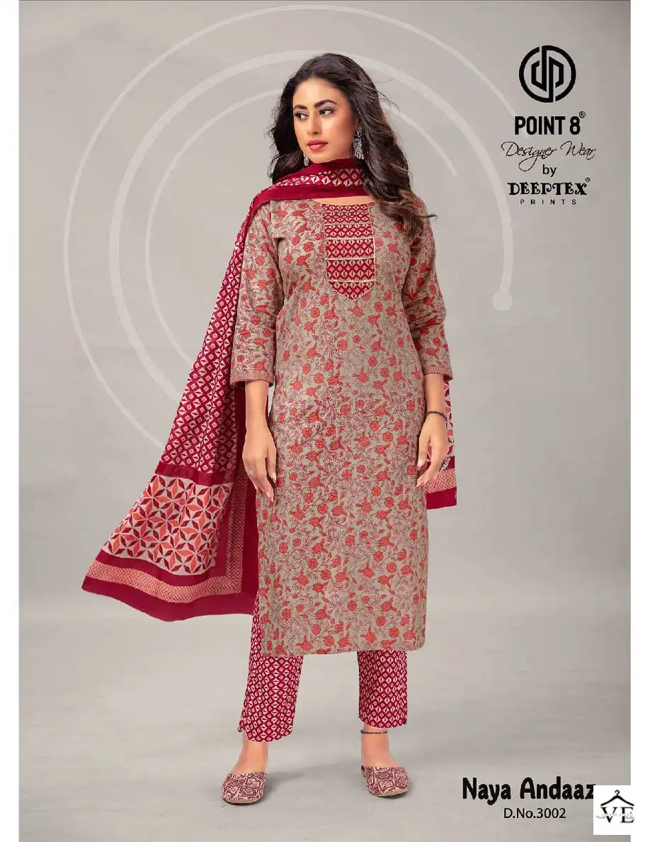 Deeptex Naya Andaaz Vol-3 Pure Cotton Wholesale Readymade Suit Catalog — Wholesale Salwar Suits, Deeptex wholesale from Surat - Gallery Image 5